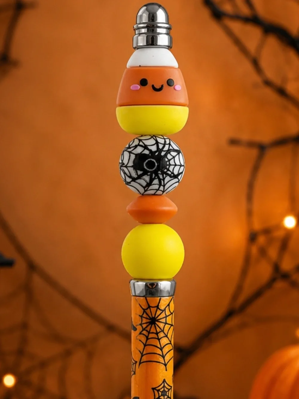 Candy Corn Cobweb Pen